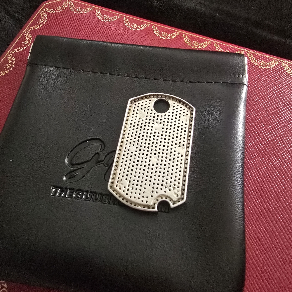Silver Dog Tag Pendant Necklace - Picture 5 of 6
